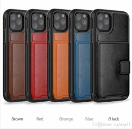 sell For samsung s10 s10e note10pro note9 s9 s9plus Leather Phone Case Three Antimobile Wallet Case Holder Cover With Card Slo9806388