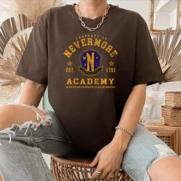 Nevermore Academy T-Shirt Wednesday Addams Shirt Nevermore Est 1791 Addams Family Inspired Tees Cool Tv Show Shirts Hipster Tops