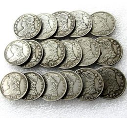 US Mix Date 18071839 17pcs CAPPED BUST HALF DOLLAR Craft Silver Plated Copy Coin metal dies manufacturing factory 3628550