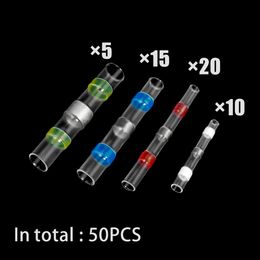 JOTTA 50PCS Waterproof Solder Seal Heat Shrink Tube Wire Connectors Terminals With Soldering Sleeves