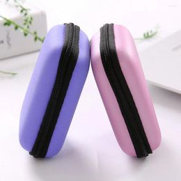 Storage Bags Simple Earphone Case Single Color Organizing Box For Outdoors