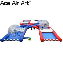 PVC Game Equipment Outdoor Giant Inflatable Bubble Ball Track with An Air Blower for Grass Play or Commercial Sale