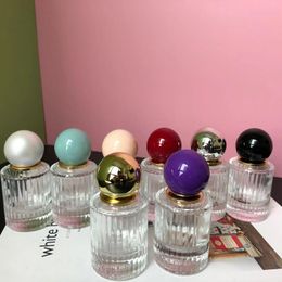 Storage Bottles 30ml 50ml Cosmetics Bottle Fragrance Container Glass Spray Round Cover Portable Travel Empty Refillable Perfume