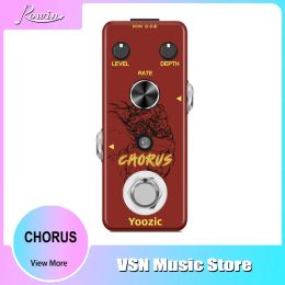 Cables Yoozic Chorus Guitar Pedal for Electric Guitar Analogue Guitar Pedals Mini Size Pure True Bypass LEF304