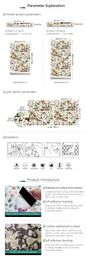 Tropical Jungle Plant Floral Wallpaper Self Adhesive Mushroom Leaves Insect Stickers Contact Paper Peel and Stick Wallpaper