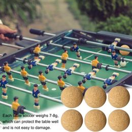 1/6/12pcs 36MM Cork Solid Wood Table Soccer Ball Football BabyFoot Games Foosball Fussball Desktop Table Soccer Babyfoot