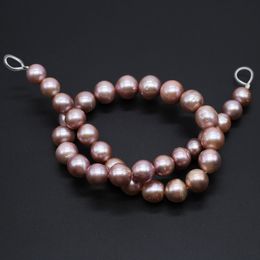 Natural Freshwater AAA Grade Pearls Beaded Round Purple Loose Spacer Beads for Jewellery Making Diy Exquisite Bracelet Necklace