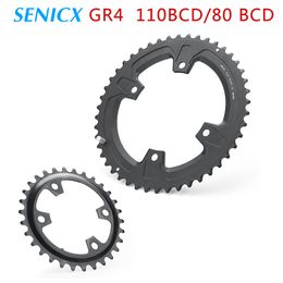 SENICX GR4 Single/double Speed 110/80 BCD chainring 42T 30-46T crank 170mm For Gravel-Bikes Cyclo-Cross BB24MM