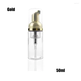 Storage Bottles 50pcs 50ml Plastic Foam Pump Bottle Empty Face Cleaner Cosmetic Soap Dispenser Refillable Hand Sanitizer