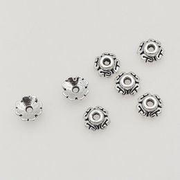 100pcs/Lot Vintage Bowl Shape Geometric Bead Caps 6mm Handmade Jewellery Metal End Base Spacers Receptacle DIY Bracelets Earrings