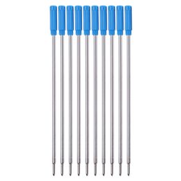 10 Pieces Ballpoint Pen Refill Smooth Writing 0.5mm Medium Tip Black/Blue Refill