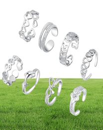 toe rings body jewelry 8 Piece Foot Set Small Tail Bow Dolphin Love Shape Hawaiian Jewelry Gqelq Toe Rings8706352