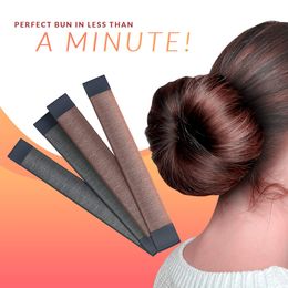 1PC Magic Hair Bun Maker French Twist Hair Fold Wrap Snap-Ballet Bun Braider Synthetic Wig Donut DIY Hairbands Hair Accessories