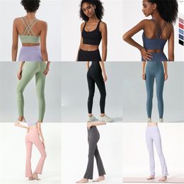 Women's Designer Yoga leggings Fitness Pants Set Outfits Sexy Yoga Tank Dress Slim Bottom Pants Gym Sports Running Pants