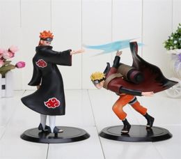 2pcsset 18cm Uzumaki VS Pain PVC Action Figure Collectible Model Toys Dolls MX2003195778628