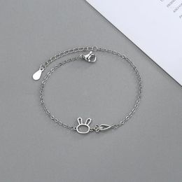 Charm Bracelets 15 3cm Trendy Silver Colour Carrot Cute Animal Link Chain Bracelet For Woman Girl Fashion Jewellery Gift Dropship