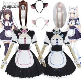 Anime Costumes Vanilla Cosplay Costume In Stock Maid Dress Maid Outfit NEKOPARA Chocola Vanilla OVA Maid Game Uniform Cat Neko Girl Women 240411