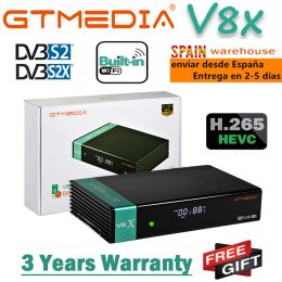 Finder Spain warehouse gtmedia V8X H.265 DVBs/s2/s2x satellite receiver upgrade gtmedia V8 nova V9 prime bulitin wifi full hd FAT box