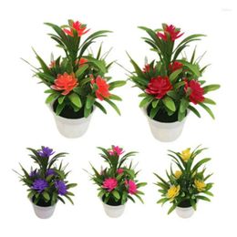 Decorative Flowers Artificial Plant Small Bonsai Desktop Creative DIY Garden Decoration Outdoor Home Office Gift