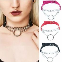 Chokers Gothic Black Spiked Punk Choker Collar Spikes Rivets Studded Chocker Necklace For Women Men Bondage Cosplay Goth Je Dhgarden Dhmvt