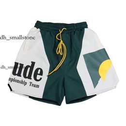 Calça rhude shorts homens shorts curtos shorts de verão secando curta qualidade de rua de alta qualidade moda moda casual hop praia sportswear