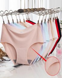 Women039s Panties Sexy Women39s Ice Silk Seamless Underwear Girl Lingerie Breathable Comfort Briefs Large Size Women Underpa4593129