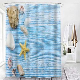 Shower Curtains Sea World Curtain Starfish Natural Landscape Bathroom Decoration Waterproof