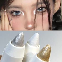 Matte White Eyeshadow Lying Silkworm Highlighter Pen Korean Eye Makeup Pearl Gold High-gloss Brightening Glitter Eyeshadow Stick