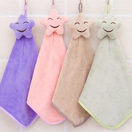Coral Velvet Hand Towel for Kitchen Bathroom Microfiber Soft Quick Dry Absorbent Cleaning Cloths Home Terry Towels
