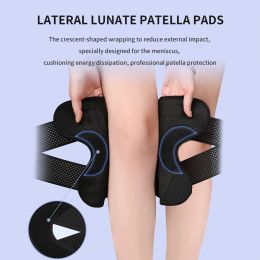 1pc Adjustable Sports Kneepad Patella Brace Pressurised Elastic For Gym Running Basketball Volleyball Yoga Knee Pain Relief