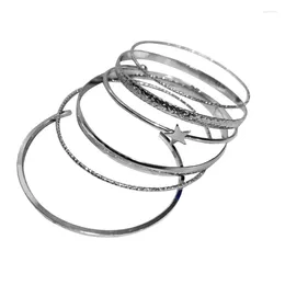 Bangle Star Print Bracelet Set Alloy Material Fashion Wisrt Jewellery