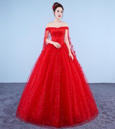 Custom Made Wedding Dresses 2020 New Red Romantic Bride Dress Plus Size Sweetheart Princess Gown Embroidery Vestido De Novia4402739