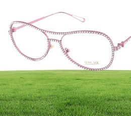 bicchieri di lenti trasparenti nuovi occhiali da sole Ladies Trend Specchio piatto Nuovo Rinestone Ledies Trend Mirror Europe and America Big Brand AN1013213