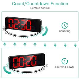 13 Inch LED Digital Wall Clock Large Screen Temperature Date Day Display Electronic Clock Living Room Decor with Remote Control
