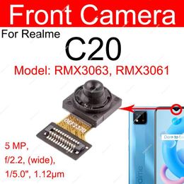 Front Rear Main Camera For Realme C20 C20A C21 C21Y Primary Back Front Selfie Facing Camera Module Flex Cable Replacement Parts