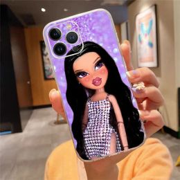 Phone Case For iphone 15 14 Pro Max 13 12 11 Pro Max XS Max XR X 12mini 14 Plus Cute Bratz Doll Case Funda Capa Cell