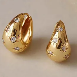 Dangle Earrings Stylish Water Drop - Beautiful Metal Star Ear Hoop Jewelry For Women