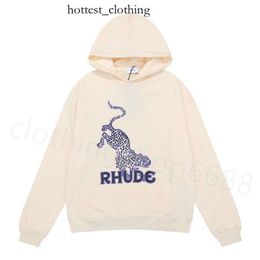 Designer RHUDE Mens Hoodie Letter Print Long Sleeve Warm Y2k Hoodie Luxury Graphic Hoodies Sweater Hip Hop Loose Sweatshirts US SIZE 264