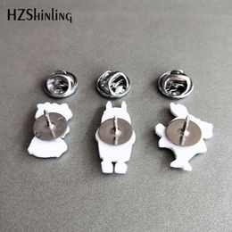 2023 New Animal Reaing Acrylic Lapel Pin Cute Rabbit Dog Cattle Epoxy Butterfly Clasp Pin Handmade Butterfly Brooch