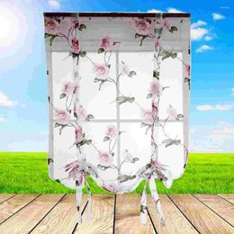 Curtain Roman Blind Window Coverings Translucent Floral Blinds Semi Sheer Curtains Lace