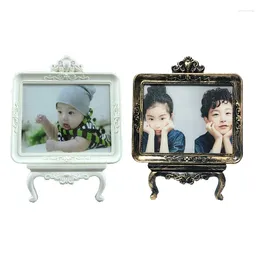 Frames 7 Inch Desktop Fashion Po Frame Famous White European Poster Decoration Platform Simple And Lovely Desk