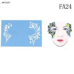 DIY Design Reusable Eye Body Template Soft Face Eye Body Paint Stencil Tattoo Painting Makeup Tools Halloween Christmas Party