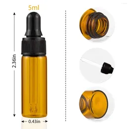 Storage Bottles 24pcs 1ml Clear Mini Dropper Vails Glass Sample DIY Cosmetic Empty Containers Travel Eye Essential Oils Perfume Liquid