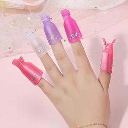10PCS/Lot Plastic Nail Art Soak Off Cap Clips UV Gel Degreaser Polish Remover Wrap Reuseable Varnish Fingers Tips Manicure Tools