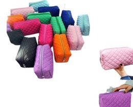 New Women039s Nylon Waterproof Makeup Bag Pouch Fashion Checkered Cosmetic Bags Travel Bag Toiletry Organizer Zipper Storage Ba8029686