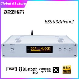 Connectors Brzhifi Balanced Decoder Audio Dac Double Es9038pro Dsd512 32bit 384khz Bluetooth 5.0 Ldac Decoding Amanero Usb Rca Xlr Output