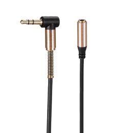 Jack 3.5 Male To Female Right Angle 3.5mm Audio Extension Cable Earphone Extender Cable Car Aux for Headphone Louder