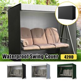 3Seaters Garden Swing Sunscreen Chair Cover Zip Canopy Hammock Waterproof Patio Heavy Duty Durable Gardening Accessories