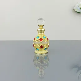 Storage Bottles 15ml Mini Dropper Bottle Refillable Essential Oil Empty Jewelled Vintage Glass Perfume Travel Cosmetic Containers