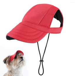 Dog Apparel Baseball Cap Pet Caps Puppy Visor Sun Protection Hat With Ear Holes And Adjustable Neck Strap For Small Medium Dogs Cats